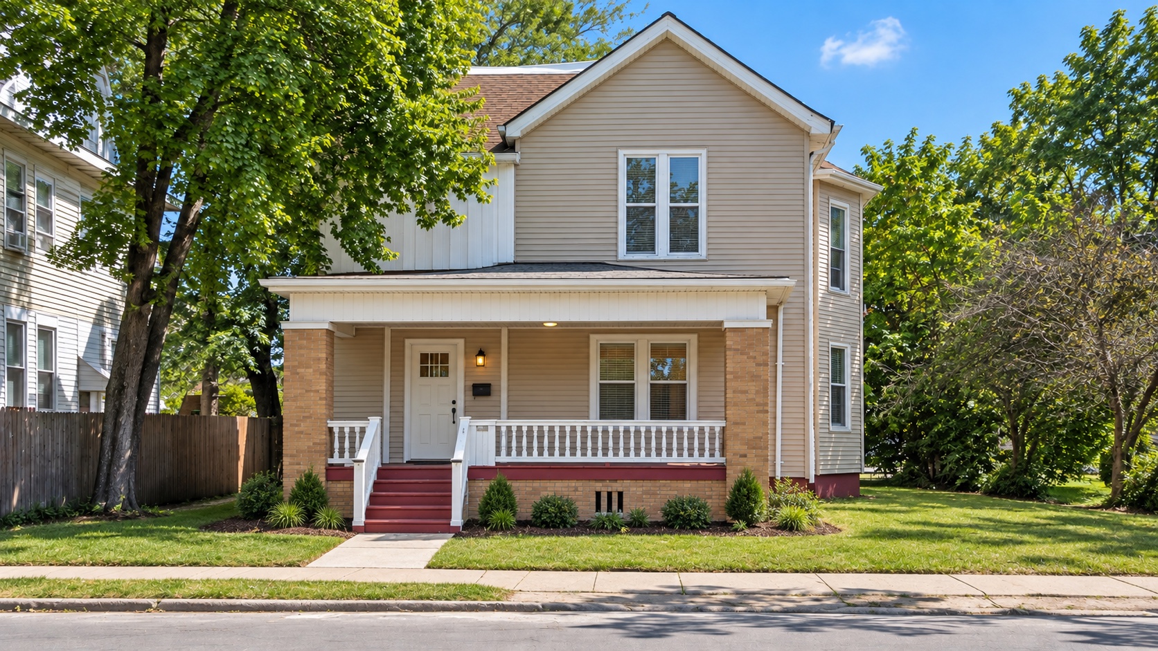 Conceptual exterior rendering showing the triplex after a complete renovation