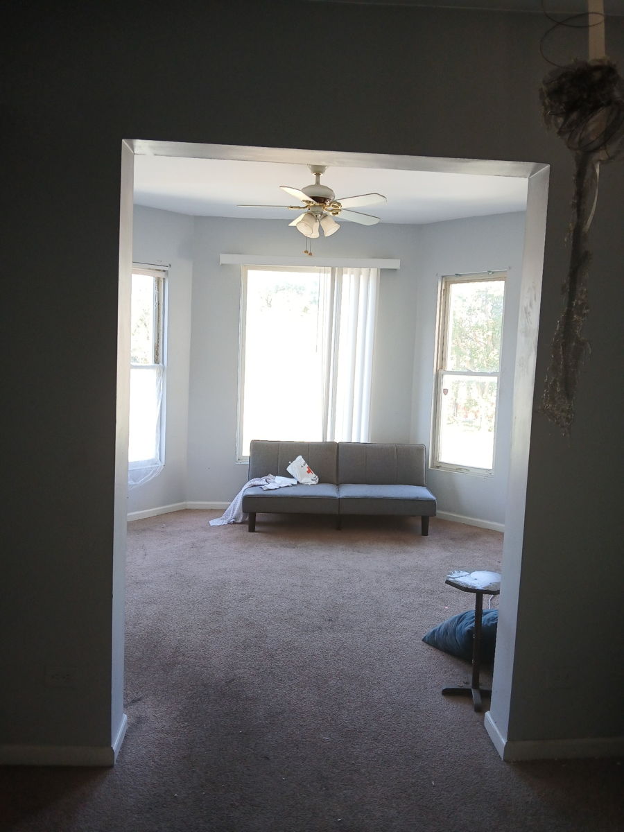 Front room with bay windows