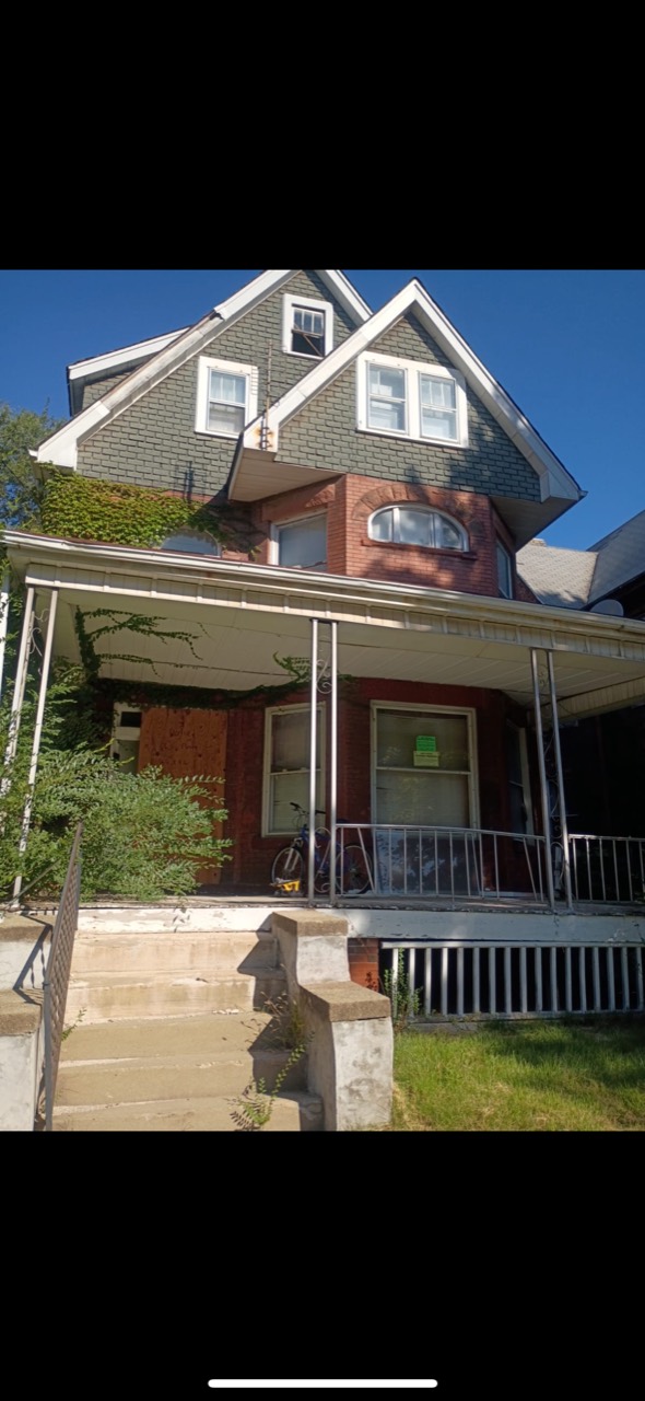 Front porch and exterior of the duplex
